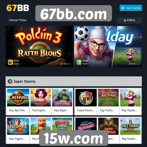Comparação de jogos populares disponíveis no 67bb.com
